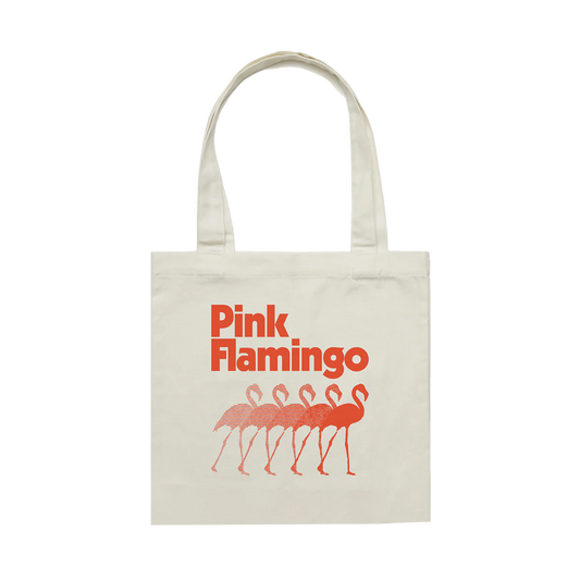 Pink Flamingo Tote Bag (Natural)